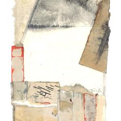 Fences Half Consumed | Travis Hencey | graphite on collaged paper | $300