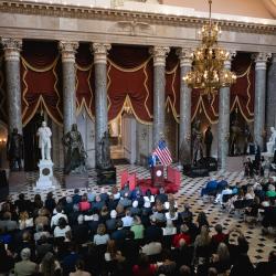 A wide view of National Statuary Hall | Congressional Statue Dedication Ceremony in Honor of Willa Cather of Nebraska | National Statuary Hall | U.S. Capitol | Wednesday, June 7, 2023 | 11:00 a.m. | Image ©Cheriss May, Ndemay Media Group