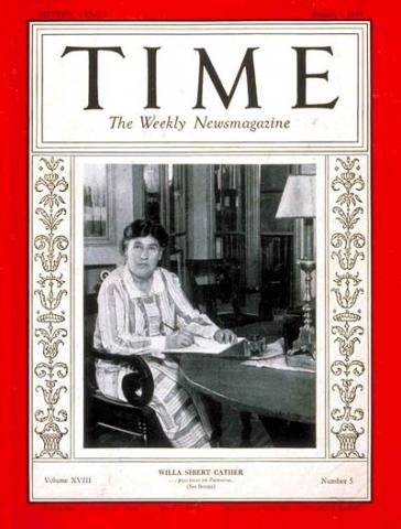Cather on the Cover of Time Magazine 1931