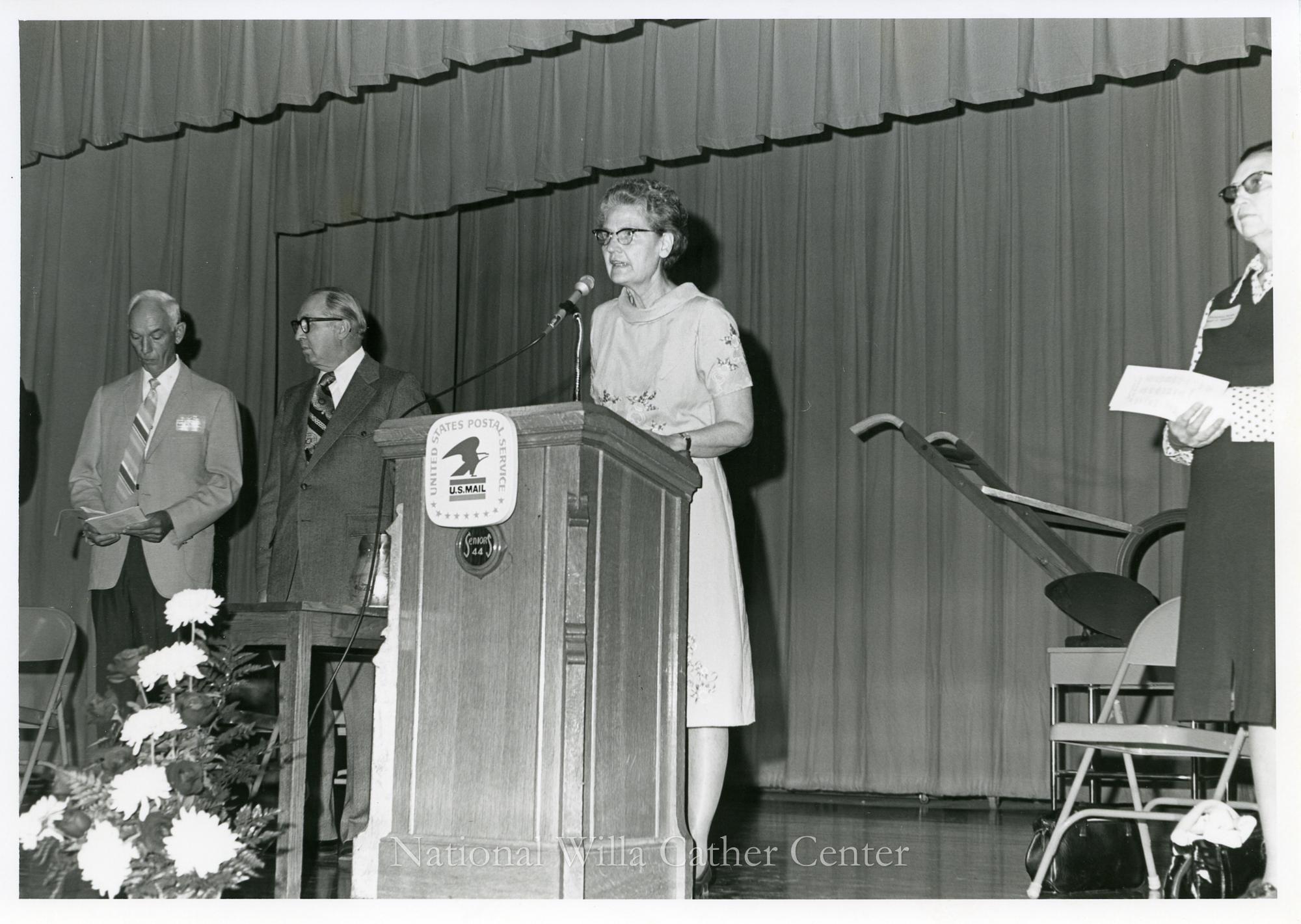 Mildred Bennett Addresses Crowd