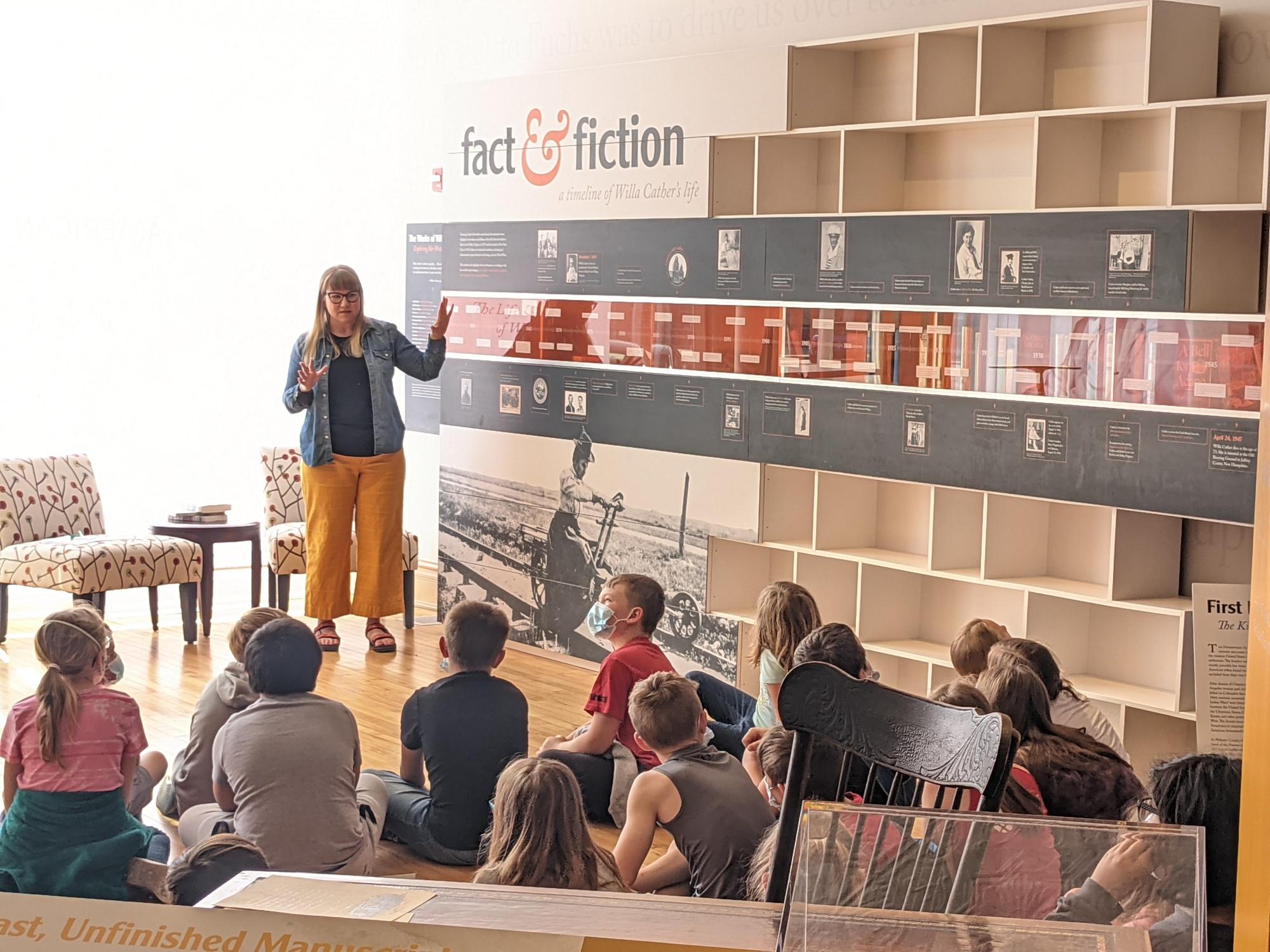 Students at the American Bittersweet Exhibit