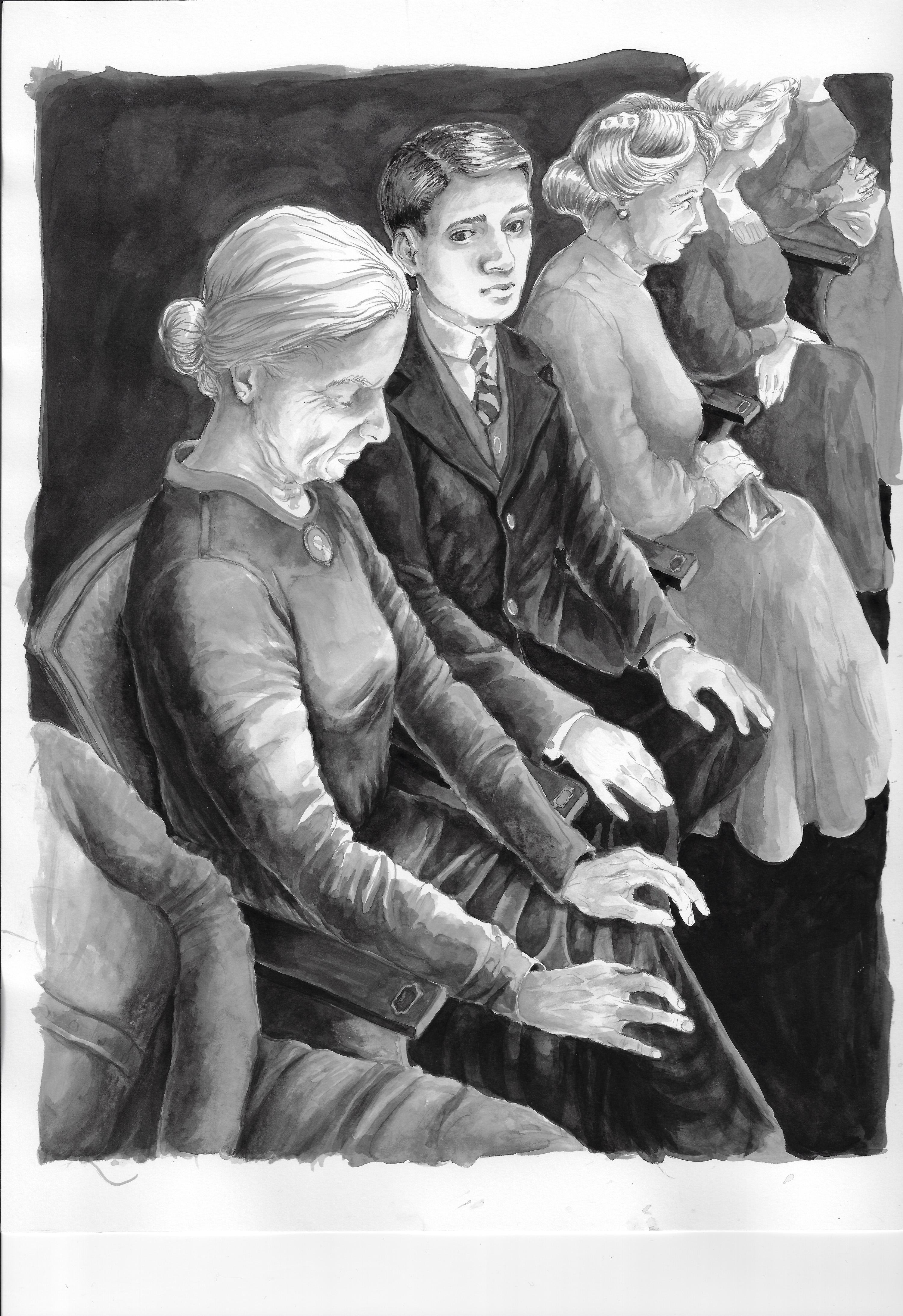 "A Wagner Matinée" illustration by Joanna Blitch "A Wagner Matinée" illustration by Joanna Blitch