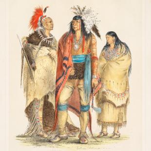 George Catlin, North American Indians, 1844, hand-colored lithograph