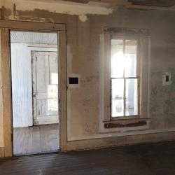 A view of an interior room of the Pavelka Farmstead before restoration began.