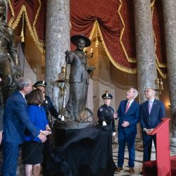 Willa Cather of Nebraska, unveiled! | Congressional Statue Dedication Ceremony in Honor of Willa Cather of Nebraska | National Statuary Hall | U.S. Capitol | Wednesday, June 7, 2023 | 11:00 a.m. | Image ©Cheriss May, Ndemay Media Group