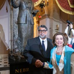Littleton Alston and former Speaker of the House, Nancy Pelosi | Congressional Statue Dedication Ceremony in Honor of Willa Cather of Nebraska | National Statuary Hall | U.S. Capitol | Wednesday, June 7, 2023 | 11:00 a.m. | Image ©Cheriss May, Ndemay Media Group