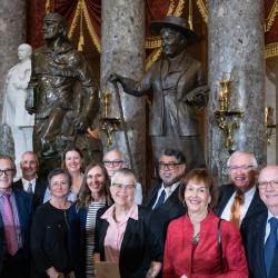 Members of the Willa Cather Foundation Board of Governors, with executive director, Ashley Olson, and sculptor Littleton Alston | Congressional Statue Dedication Ceremony in Honor of Willa Cather of Nebraska | National Statuary Hall | U.S. Capitol | Wednesday, June 7, 2023 | 11:00 a.m. | Image ©Cheriss May, Ndemay Media Group