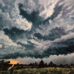 Storm Clouds and Cedars, 2023. Orig. $690