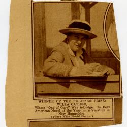 Willa Cather writes in New Hampshire