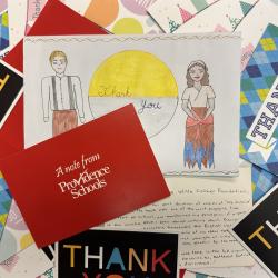 Thank you cards from more than 60 students in Rhode Island who had received copies of My Ántonia, as part of the NEA “Big Read.” Thank you cards from more than 60 students in Rhode Island who had received copies of My Ántonia, as part of the NEA “Big Read.”