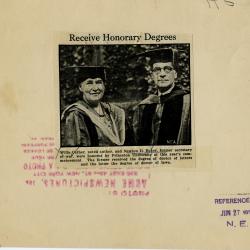 Back of photograph of Cather and Baker