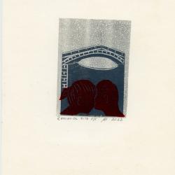 Romance | Ana Denis | woodcut print on paper