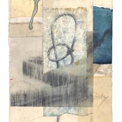 Wind Wind Wound Wound | Travis Hencey |  graphite on prepared paper with poured pewter | $275 8.75x12.75 framed