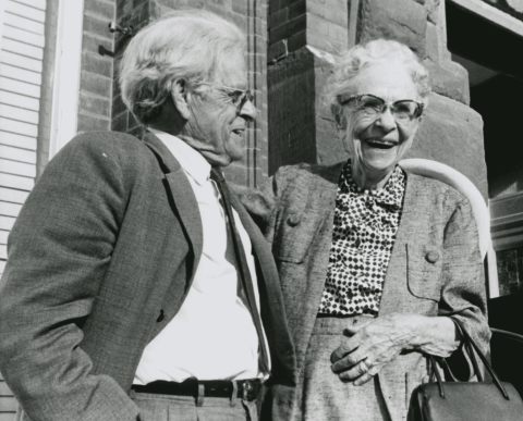 John Neihardt & Carrie Miner Sherwood in 1962