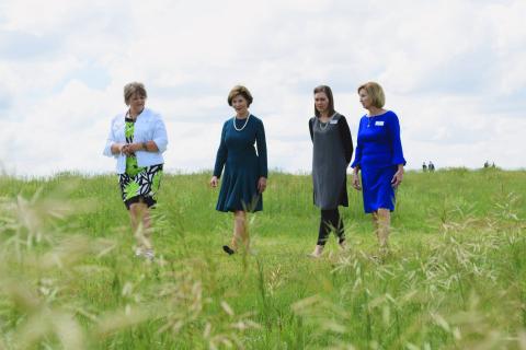Former First Lady Laura Bush Visits the Cather Prairie