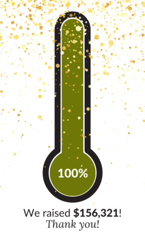 Fundraising thermometer: 100% of the funds were secured