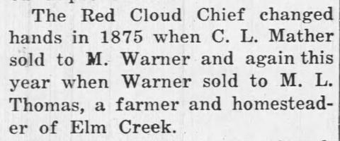 Sale of Red Cloud Chief