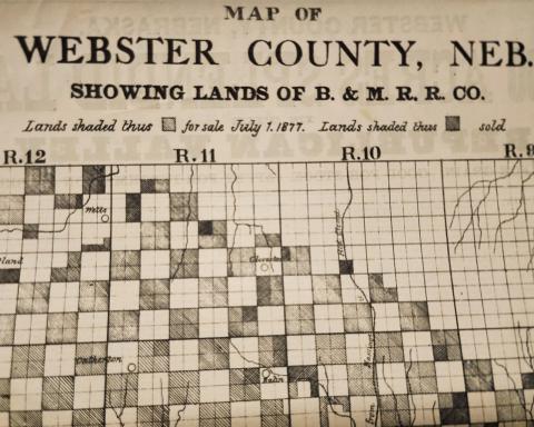 Advertisement for Webster County Land, Blanche Cather Ray Collection