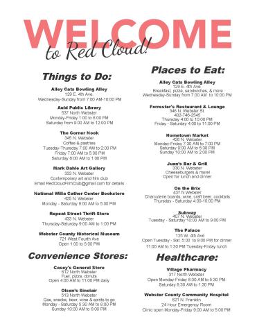 Dining, Recreation, Convenience, and Healthcare Flyer