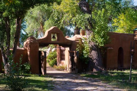 Courtyard of the Mabel Dodge Luhan House in Taos