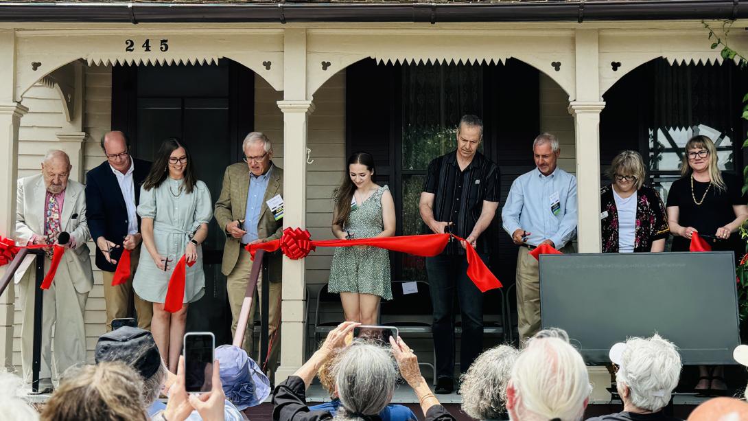The ribbon-cutting!